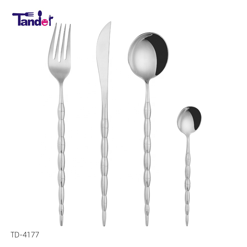 tander nou stil european de oțel inoxidabil bunuri de uz casnic cu tacâmuri metalice inox