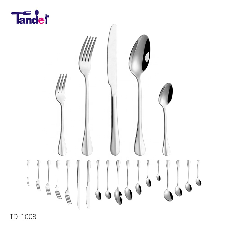 18PCS Tableta de lustruire a oglinzilor Set de utilizare, Knives, Forks, Linguri pentru domiciliu și restaurant