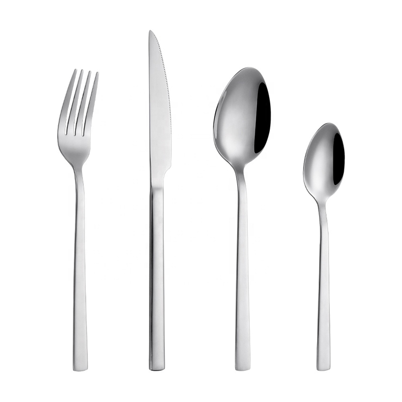 Set de articole din argint pentru tacâmuri din oțel pentru restaurant Articole plate reutilizabile inox