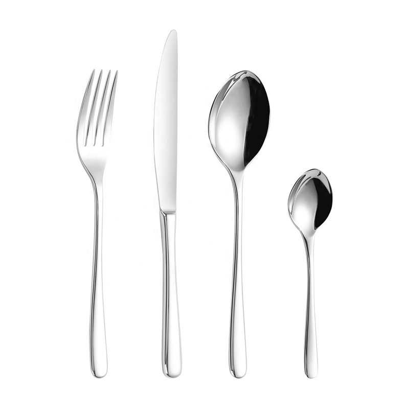 Modern Silver Stainless Steel High Quality Silverware Reutilizabile Cutlery Wedding Platware Set